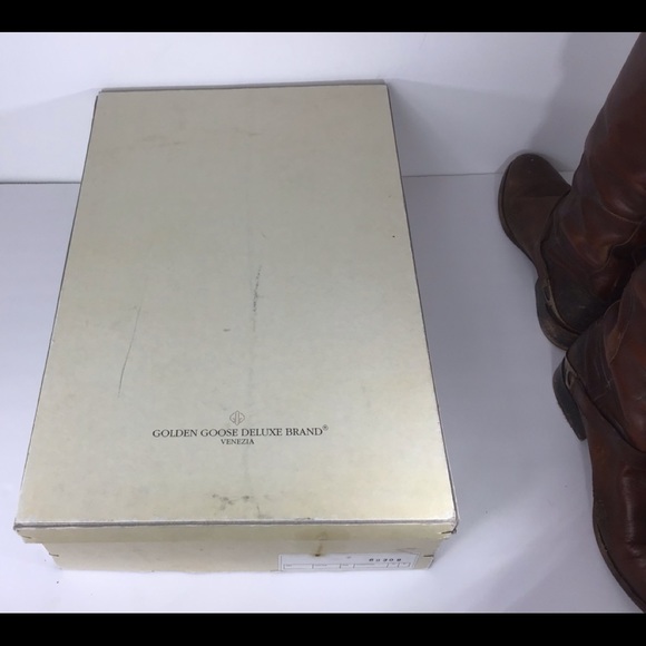 GOLDEN GOOSE CHARLIE DISTRESSED LEATHER RIDING CLAMP BOOTS SZ EUR 38 US 8 - Picture 15 of 15